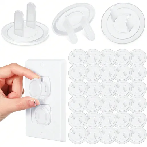 12 Pack Outlet Covers Removal Tool Provide Shock Prevention and Easy installation Safe and Secure Plastic Plug Covers For Power Sockets 24 Outlet Covers
