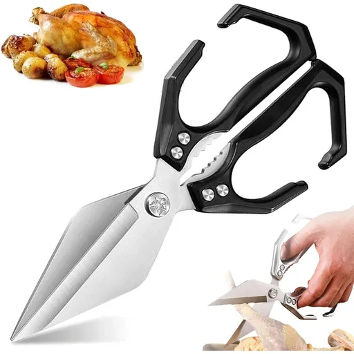 multifunctional heavy-duty kitchen shears, Poultry Shears with Ergonomic Handle, Ultra Sharp, for Chicken, Meat, Seafood, Bone Cutting dishwasher safe shears sharp