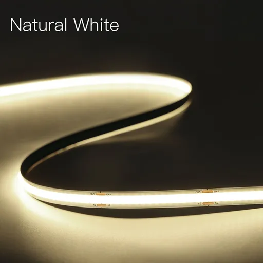 5V COB LED Strip Light with Hand-Sweep Motion Sensor And Touch Dimming Switch, Ideal for Bedroom And Kitchen Illumination 2 Meters Natural White