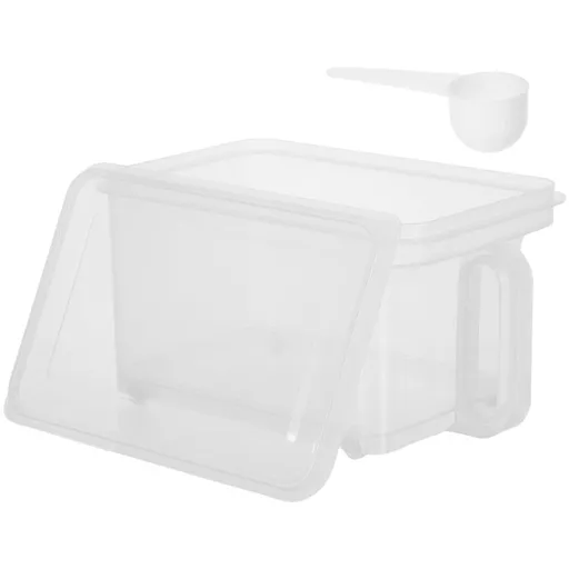 Clear Laundry Detergent Container with Handle for Easy Pouring and Stackable Storage