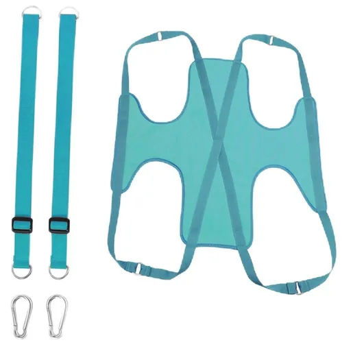 Pet Dog Grooming Hammock, Soft Breathable Pet Grooming Hammock Harness with Leashes and Carabiner for Small Animals S (Blue)