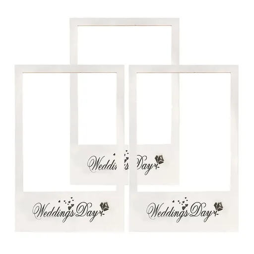 White Paper Photo Prop Frame for Wedding Use and Solid
