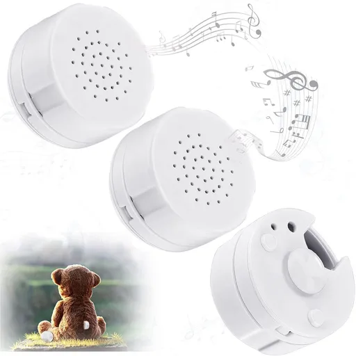 1pcs 60-Second Multi-Message Audio Recorder for Plush Toys, Quilts, Pillow, Crafts, Playful Mini Voice Gift Inserts for Custom Sound Gifting & DIY Projects 1-Pack