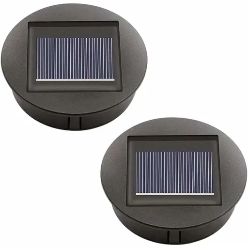 2 pcs Solar Lights Replacement LED Solar Panel Cover Replacement Outdoor Lighting Garden Decoration