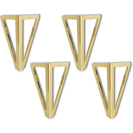 4 Pack Replacement Furniture Legs, Triangular Gold DIY Table Legs, for Chairs, Cabinets and Sofas, Furniture Legs, 15cm