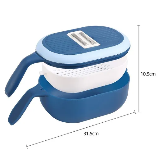1pc Veggie Chopper Onion Fruit Washing Basket Mandolin Garlic Press Multifunction Slicers Potato Dicer Carrot Grater Veggie Slicer