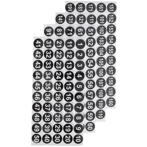 Small Adhesive Number Stickers for Metal, Wood, Glass - , Easy to Apply, Multi- Use