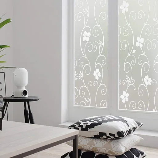 Window Film Privacy,Stained Glass Window Film, Static Cling Window Cling, Privacy Film for Glass Windows No Glue Anti-UV Window