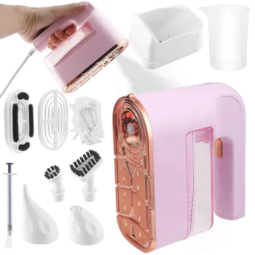 Multifunctional Handheld Steamer for Clothes Furniture Carpet with 9.8ft Hose