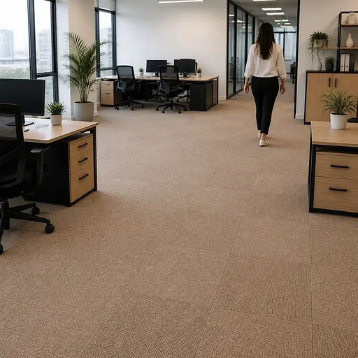 5m² Beige Carpet Tiles Set – Commercial & Domestic Flooring for Office, Retail, Home