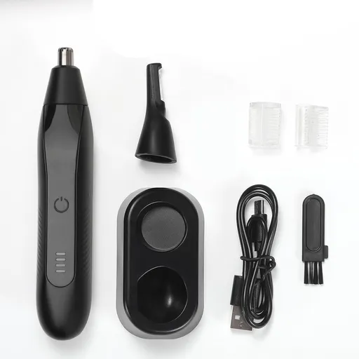 2-in-1 Nose Trimmer - Nose Trimmer - Eyebrow Trimmer - Men's - Women's - Nose Trimmer - Washable - USB Rechargeable - Black
