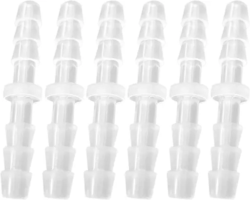 Plastic 3/16” hose ID Barb pipe connectors Joint Splicer Mender Adapter Union Boat Water Air Aquarium O2 Fuel (pack of 6)