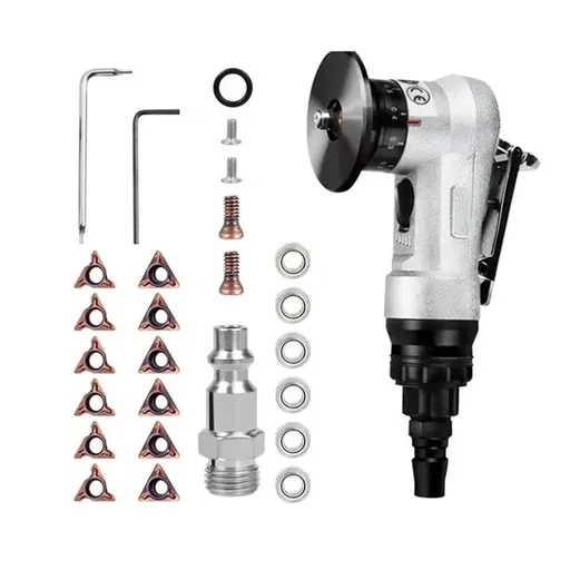 Pneumatic Chamfering Tool 45 Degree Metal Deburring Trimming Machine Arc Edge Beveler Kit for Engineering