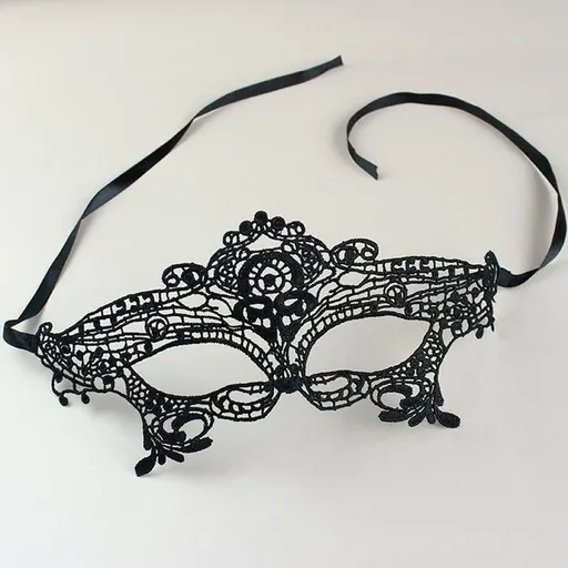 House Of Dasein Black Lace Sexy Erotic Eye Mask Cosplay Bondage Kink Bdsm Fetish Restraints - Black - 2Pcs
