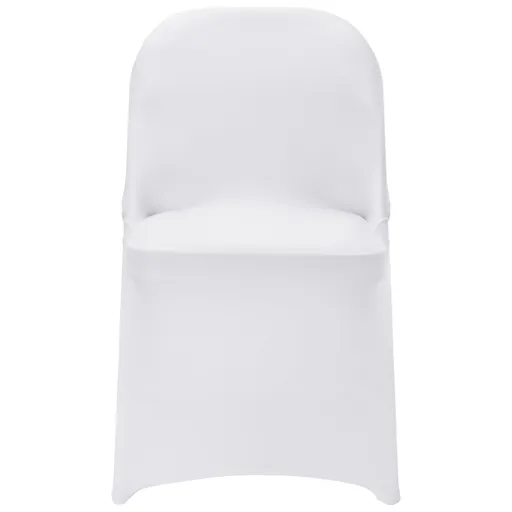 Stretch Spandex Folding Chair Covers, Universal Fitted Chair Cover, Removable Washable Protective Slipcovers, for Wedding, Holiday, Banquet, Party, Celebration, Dining (12PCS White)