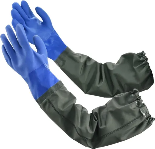 Pond Gloves with Long Waterproof Sleeves, Wear Resistant for Car Wash Fishing and Digging