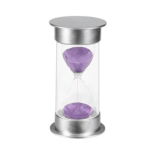 10/15/30 Minute Hourglass Timer Sand Timer for Home Office and Classroom Use - Purple-10min