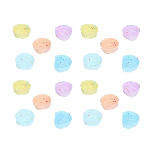 20Pcs Cupcake Baking Mould Silicone Muffin Cups Cupcake Moulds Jelly Pudding MoldRose Set