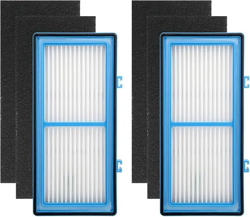 Filter Replacement for Holmes Air Purifiers AER1 Type Total Air Filter Replacement Filters for HAPF30AT and HAP242-NUC, 2 True HEPA Filters + 2 Carbon Booster Filters
