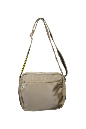 FIB Mens Crossbody Shoulder Bag Travel Satchel Adjustable Strap - Sand