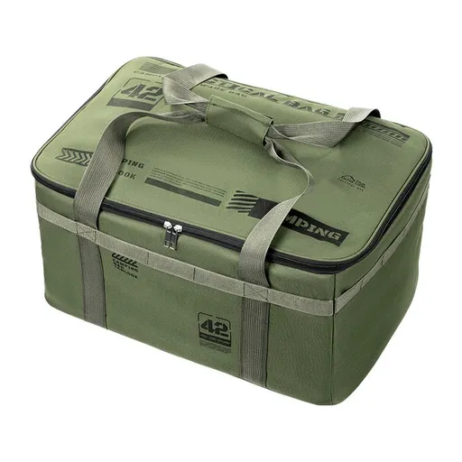 Outdoor camping thick Oxford cloth storage large capacity insulation bag 42L,green