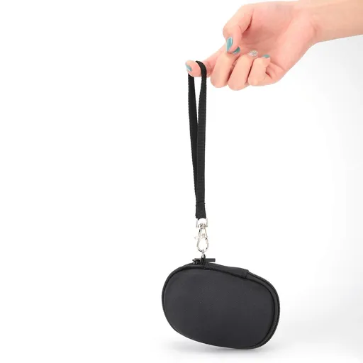 Nylon and TPU material hard travel case black storage bag, with wireless mouse case and hand strap Mouse Storage Case