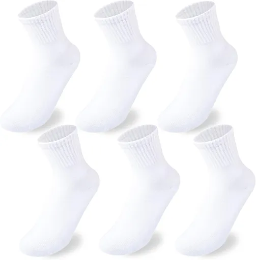 Boys Crew Socks Kids Seamless Cotton Socks Dress Socks Uniform Socks for Girls 4/8 Pairs