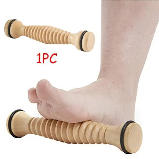 Wooden Foot Massage Roller for Reflexology and Acupressure