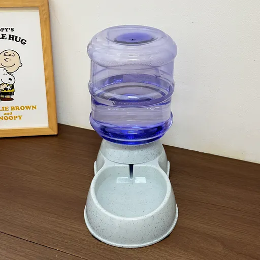 Grey Automatic Pet Feeder and Drinker Combo for Cats and Small Dogs - 2 in 1 Detachable Design