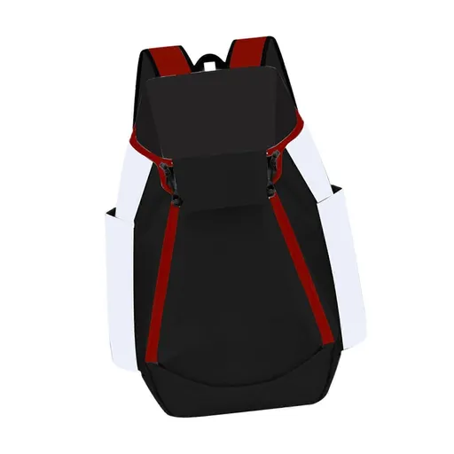 Basketball Backpack, Large Sports Gym Bag with Ball Compartment - Black White