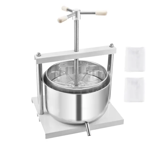 Fruit Wine Press Manual Juice Maker 12L Stainless Steel Large Capacity Triangular Handle