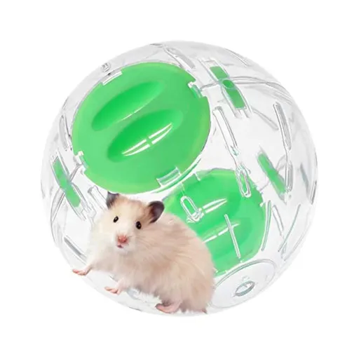 6.3" Crystal Running Ball for Hamsters Exercise Ball Fitness Wheels Small Animal Toys Chinchilla Cage Accessories( Green )