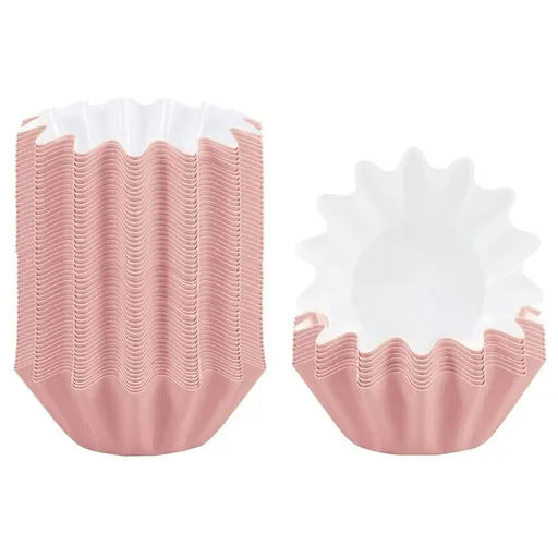 100Pcs Pink Baking Cups Muffin Cases for Desserts Special Events