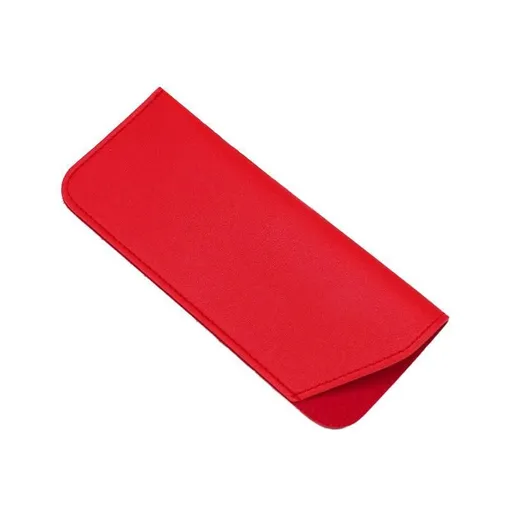 Pu Leather Eyeglass Sunglasses Reading Glasses Case Soft Pouch Bag Pocket - Red