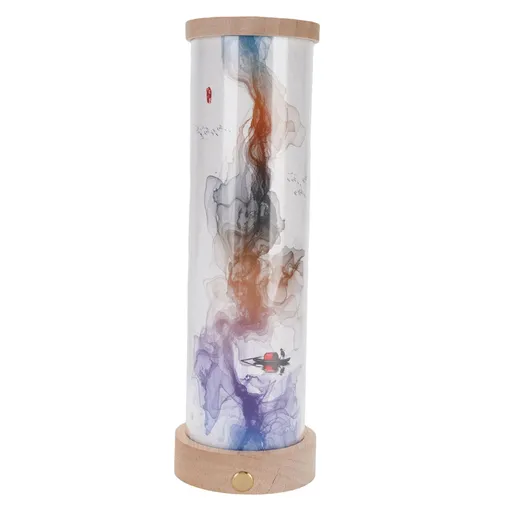 Touch Table Lamp Solid Wood PC 3 Color Temperatures Stepless Dimmable Cordless LED Bedside Lamp for Bedroom Camping Restaurant Decor Boat