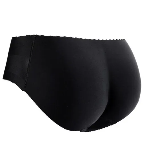 Black Seamless Padded Butt Lifter Underwear Shaper Briefs for Women - L ( Hipline:90-92cm )