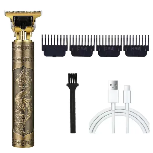 Dragon Hair Clippers for Men, Cordless Electric Hair Trimmer Rechargeable Beard Trimmer Shaver, Electric T Blade Trimmer