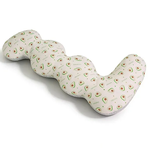 Long Rectangular Leg Pillow for Side Sleeping, Breathable Summer Cushion with Removable Washable Cover, Slim Lightweight Support Pillow for Bed Sofa Couch Travel Use - White - Size 100cm