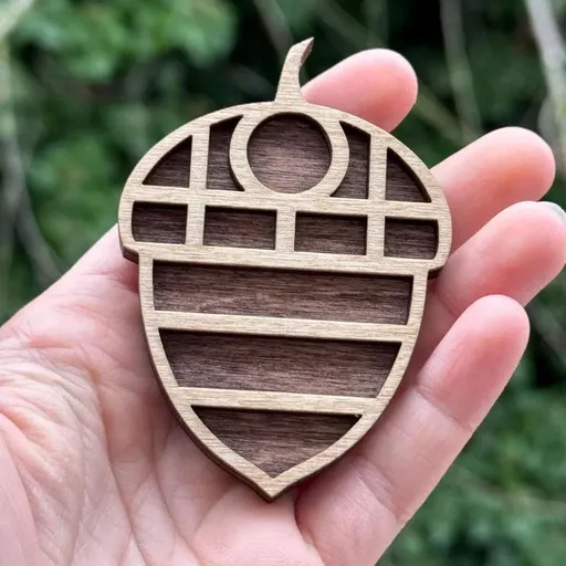 Wooden display stand for mini curiosities,Nut