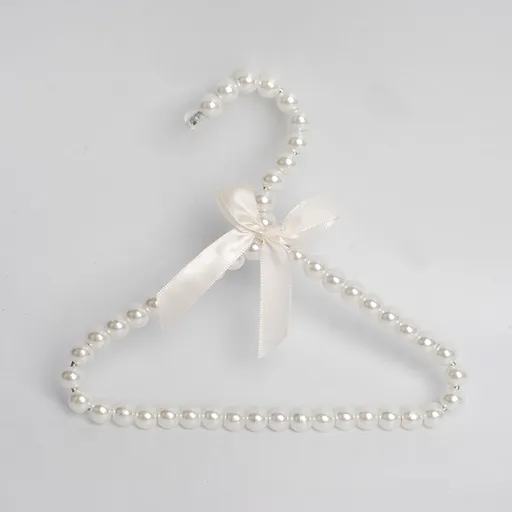 Pet Clothes Hanger CAYJ Pearl Bowknot White 1 hanger