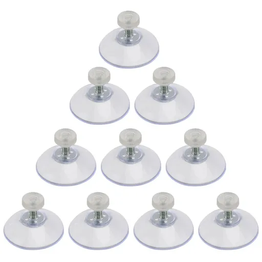 10Pcs Clear Plastic Screw Suction Cups for Windows Mirrors Ideal for Home Use