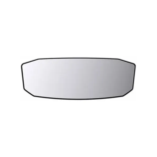 Universal wide angle panoramic interior rearview mirror for car or truck cabin 23884mm, ABS + Plastic material, Black Color