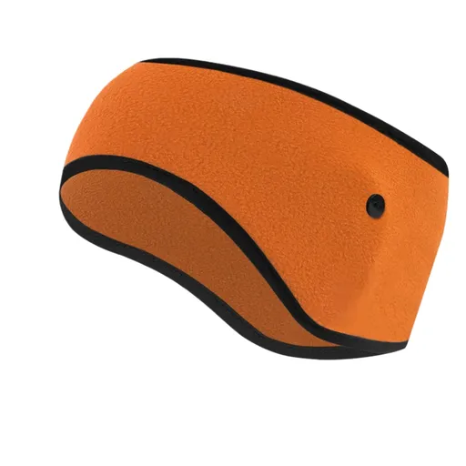 Winter Fleece Ear Warmer Headband with Button Straps for Running Cycling Hiking Outdoor Sports