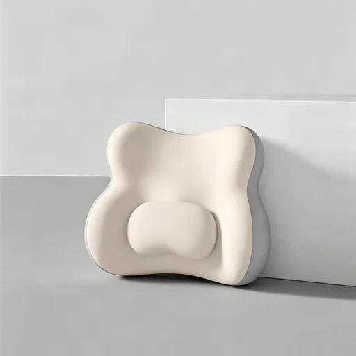 Upgraded Lumbar Support Pillow, Beige‑Grey Spliced