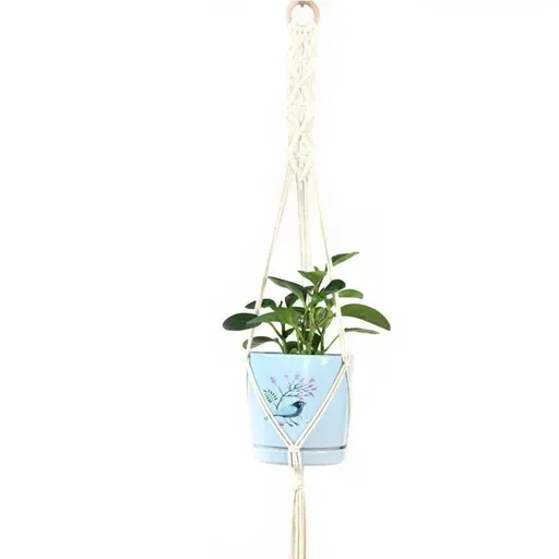Macrame Plant Flower Pot Holder Hanger Hanging Planter Basket Hemp Rope Braided - #15