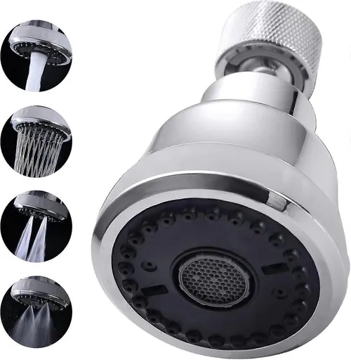 (Chrome)4 Spray Modes Faucet Aerator,360 Degree Faucet Sprayer Attachment,Big Angle Kitchen Faucet Aerator,Swivel Faucet Extender,Sink Sprayer Attachm