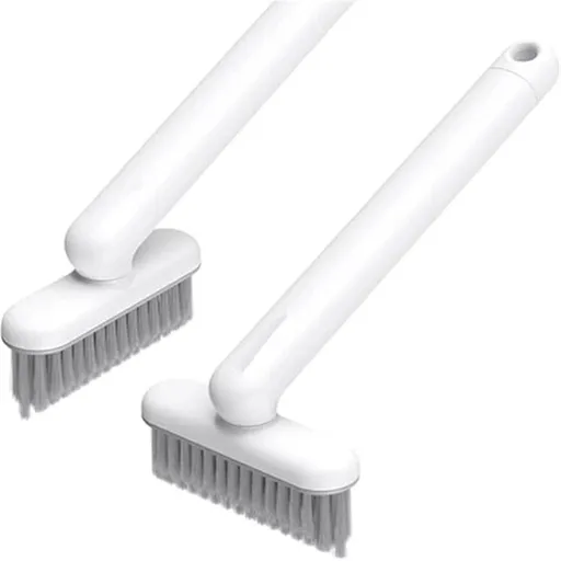 Crevice Cleaning Brush Grout Cleaner for Household use Multi-Purpose Hard Bristle Brushes Bathroom Brush for Kitchen Window Toilet Grout Bottle Sink Corners Blender Small Spaces 2 Pack White