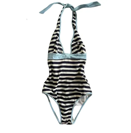 Striped Triangle Cup Bra Set Simple And Versatile With Padded Fixed Backless Underwear For Women - Stripe - S