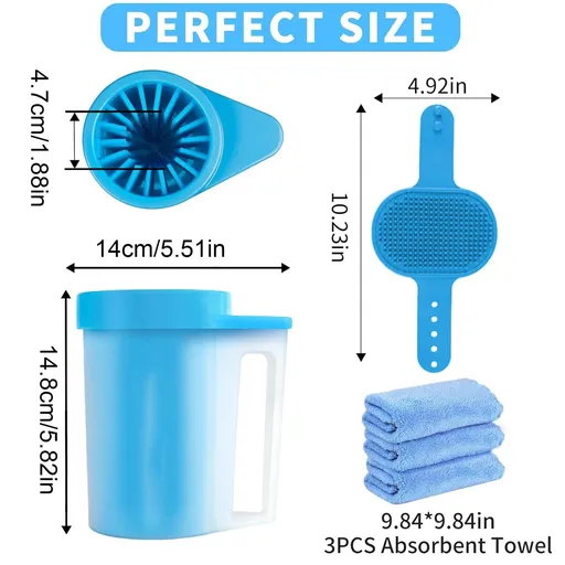 Paw Cleaning Tool | Pet Foot Washer | Cleaner, Dog Paw Care For Muddy Paw Cleanup, Outdoor Playtime Cleanup, Rainy Day Walks
