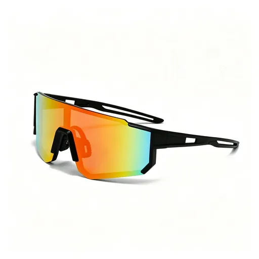 Black Frame Orange Mercury | High-Contrast Riding Goggles | Halloween Racing Sport Gift | Vision-Enhancing Windproof Cycling Sun Glasses